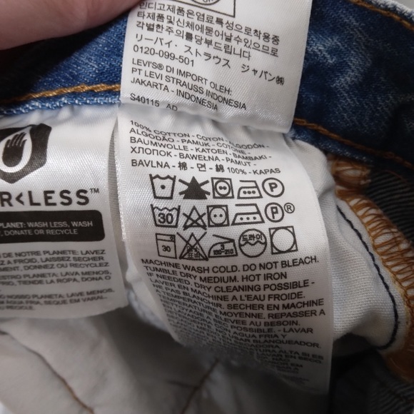 Levi's Premium distressed jeans 501 skinny blue - Picture 12 of 15